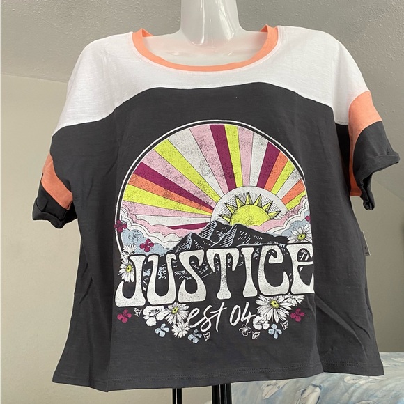 Girls Cropped Justice Logo Top - Picture 9 of 9